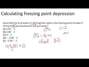Calculating freezing point depression