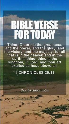 1 CHRONICLES 29:11 | Peaceful Bible Verse For Today