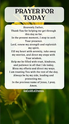 Prayer For Today | Morning Prayer