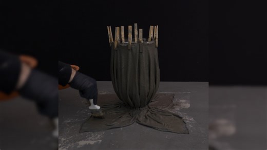 Unique DIY Cement Flower Vases