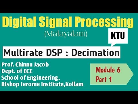 Module 6|Part 1|Digital Signal Processing|Multirate DSP|DECIMATION| KTU