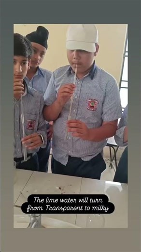 Class 10 Activity - CO2 is Released during Exhalation . #experimental #biology