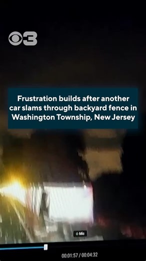 CBS Philadelphia on Instagram: "Homeowners in one South Jersey community are demanding answers after their fence was hit — yet again. Police body camera video shows Washington Township, Gloucester County, police discovering the scene of the crash around 1:30 a.m. on New Year's Eve. A driver veered off Egg Harbor Road near Dorado Avenue and plowed through a backyard fence before taking off. The damage affects three homeowners, who all share the fence, and may have to pay for repairs. The fence ru