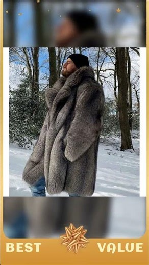 Men's fur coat Mink fur long coat Plus size winter thickened warm trench coat