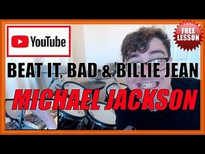 ★ "Beat It", "Bad" & "Billie Jean" (Michael Jackson) ★ FREE Video Drum Lesson | How To Play SONG
