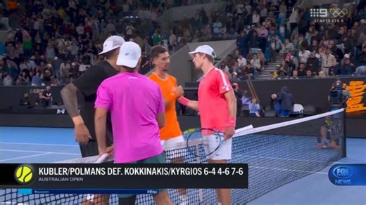 Underarm serve backfires for Kyrgios