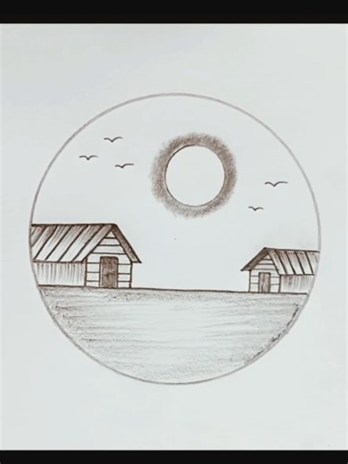 How to Draw a Beautiful Circle Scenery