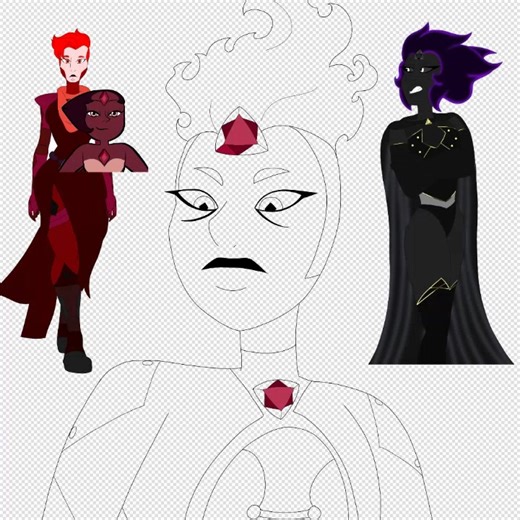 Merlot Diamond (vc)Lorraine Toussaint)a spiteful and scornful fusion of Black and Red Diamond.#stevenuniverse #gemsona #diamondsona #fypシ #fyp