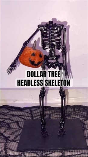 DIY headless skeleton from Dollar Tree items #headlesshorseman #dollartreediy