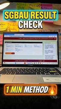 SGBAU Result 2026 🔥 | How to Check SGBAU University Result Online 📄
