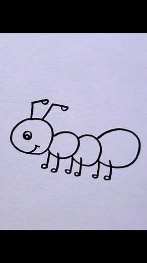 Very easy ant 🐜 drawing tutorial for kids . #drawingtutorial #drawing #creative #fbreelsfypシ゚viralシ | Easy drawing for kids24