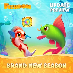 Here's another sneak peek for you! 🤩 Brand new season, brand new perks, and endless fun await you very-very soon! Feel excited? 🐠 | Fishdom