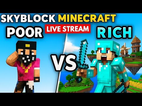 🌌 From Nothing to Sky Empire! | Skyblock Survival Live 🔥 #shorts #MinecraftSkyblockLive