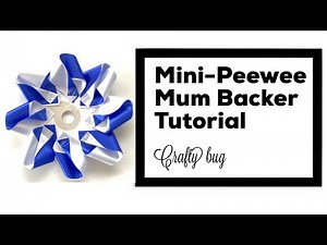 Peewee garter mum backer. DIY homecoming mums.
