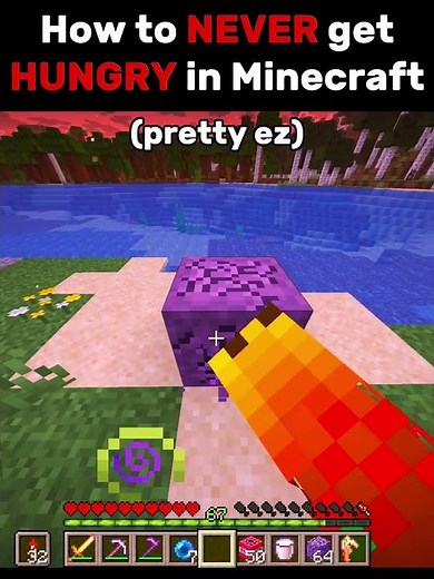 NEVER hungry again in MINECRAFT 😋 TUTORIAL