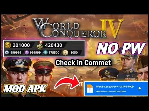 🔥 New! World Conqueror 4 MOD APK v1.20.0 (Unlimited Money, Energy, Medals & All Unlocked) 2025