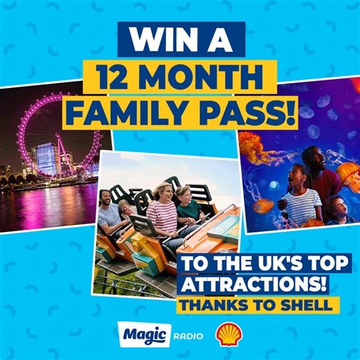 WIN an amazing 12-month family pass to more than 25 of the UK’s TOP attractions! It’s all thanks to Shell! Whatever your journey, you can Go Well with Shell! Click below for your chance to win! 👇 | Magic Radio