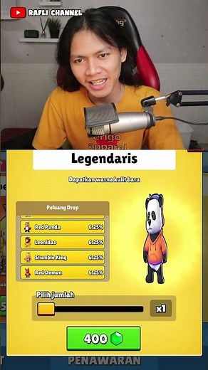 AKU MENCOBA GACHA DI RODA PUTAR PALING MAHAL DI STUMBLE GUYS ! #shorts #stumbleguys