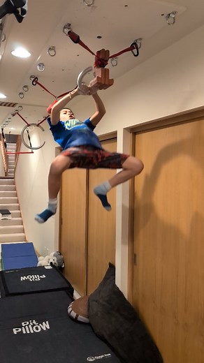 New mini C-Ring line even harder precision T-Ledge hops. I'm testing several magnet powered C-Rings on this course and they are working great! Do you like my homemade T-Ledge? #cring #ninja #trending #ninjawarrior #challenge #homefitness #obstaclecourse #obstacles #newobstacle #diyideas | Tyler.Ninja.Bowers