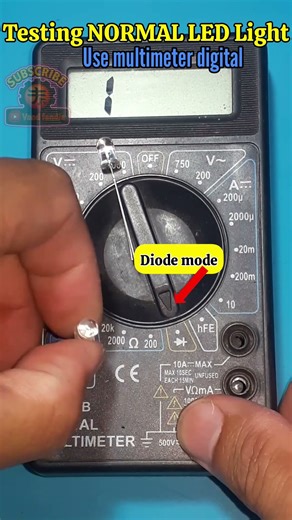 TESTING LED LIGHT NORMAL using multimeter digital #experiment #tech #electronic #electrical