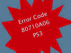 Error Code 80710A06 PS3 **How To Fix It**