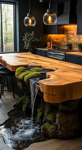 An unusual table with a stream for your kitchen #diytransformation