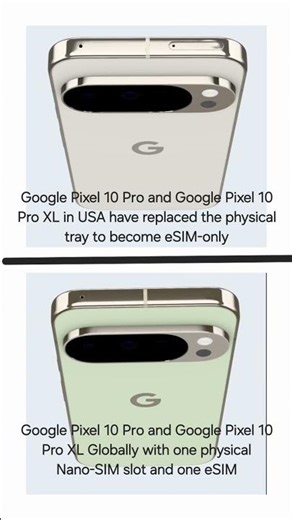 Google Pixel 10 Pro and Google Pixel 10 Pro XL with Different Sim Card slot types #google #pixel