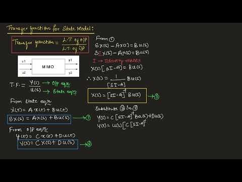 #220 Transfer function for State model || EC Academy