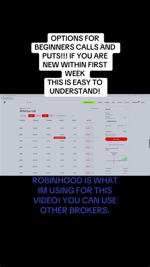 OPTIONS FOR BEGINNERS QUICK AND EASY VIDEO TO UNDERSTAND!!! #options #stocks #investingforbeginners #relatable #fyp #daytrading