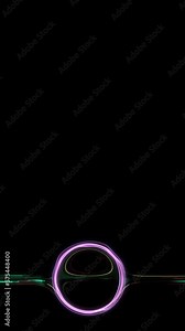 Luminous Bloom: Isolated Vertical Glass Circle Vector Illustration with Lavender-Purple Patterns and Textures, Perfect Vertical Video Backgrounds. Alpha channel.