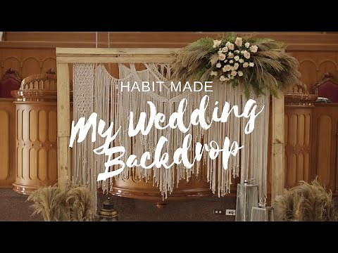 Macrame Wedding Backdrop | 8ft x 7ft Large Macrame Wall Hanging | Macrame Wedding Arch | Habit Made