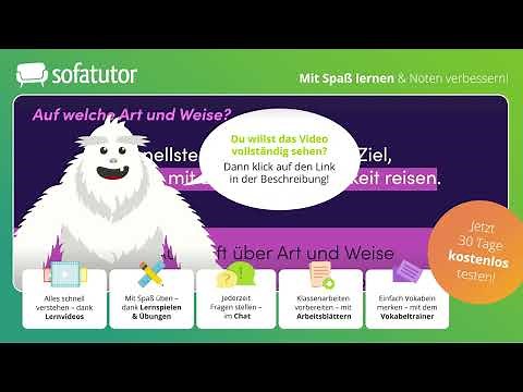 Adverbialsätze – Überblick einfach erklärt – Deutsch 7. & 8. Klasse