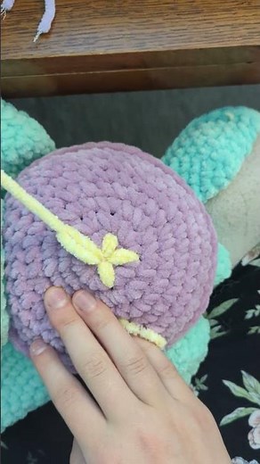 Embroidering Flowers on a Crochet Sea Turtle 🌸🐢✨
