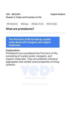 Understanding Protobionts Biology 12th Origin of Life