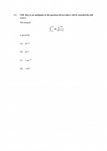 C4 (NB: Due to an ambiguity in the question all test takers wil... | Filo