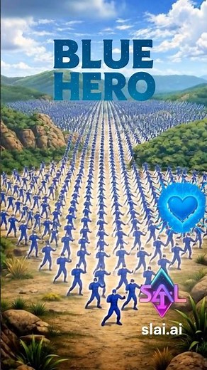 Blue Hero Uses Shadow Clone Jutsu | Blue Hero •Powered by (slai.ai) #ai #slai #aiverse