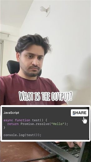 This looks like it should print ‘Hello’… but it doesn’t ”Welcome to async/await” #javascript