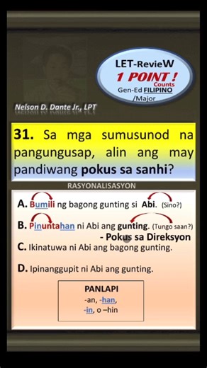 (Pokus sa Kagamitan) #Filipino @Reel 1 POINT COUNTS for #gened #viral #genedfilipino #letseptember2024 #newcurriculum2024#generaleducation #education #teacherlife also check for #profed #professionaleducation | ReviewTayo.Sci