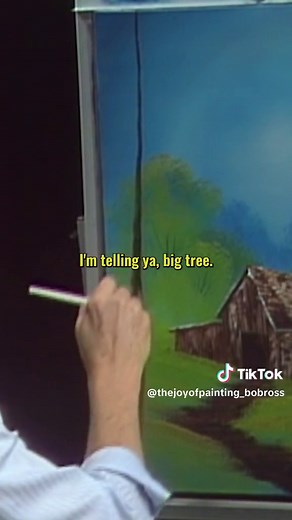 “I’m not kidding when i said BIG TREE” - Bob Ross “Countryside Barn” 1993 (Season 29 | Episode 5) #fypシ #fyppppppppppppppppppppppp #fyp #bobross #bobrosspainting #bobrossaesthetic #bobrossasmr #bobrossinspired #bobrossquoteoftheday #bobrossquote #painting #quotes #quotesoftheday #joyofpaintingwithbobross #paintingprocess #paintingart #bobrosschallenge #cabinpainting #bobross #paintok #artok #artistoktiktok