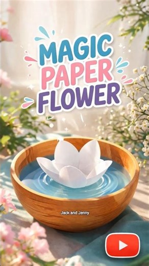 Magic Paper flower!🌸📃 @Jackandjenny20 #diyscience #experiment #kidslearning #diy #learnwithfun✨