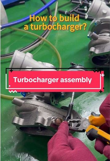 Turbocharger assembly here⚙️ #turbocharger #commercialcar #power #factory #autoparts #business #highperformance #turbos #engine #boost #turbine #turboboost #assembly