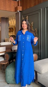 Fashion moda Boutique on Instagram: "Look chic en lin italien  Chemise longue 100% lin pur – dispo maintenant ! Commande par WhatsApp : 0691425075"