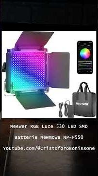 Neewer RGB Luce 530 LED SMD #neewer #rgb #lampade #lcd #app #battery newmowa np-f550