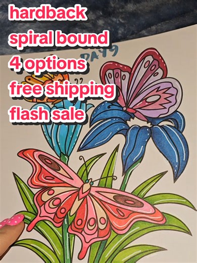 Big, bold pages. Easy coloring. Zero stress. Spiral-bound, hardback, and made to lay flat. Just cute vibes 🖍️✨ #color #coloring #coloringbook #coloringcommunity #adultcoloringbook