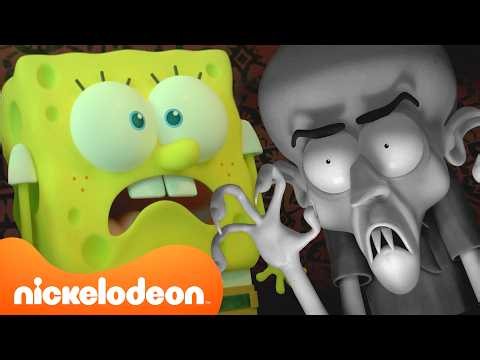1 Hour of SpongeBob's Spookiest Cabin Moments at Kamp Koral ⛺👻 | Nicktoons