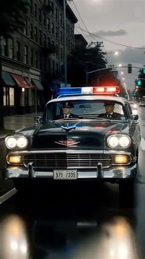 1950s Police Car Chase | Classic Black & White TV Scene#police #shorts