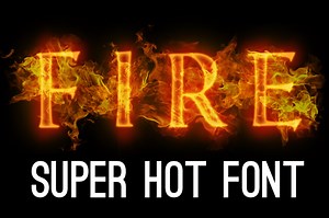 Fire font GRAPHIC Hot font Flame, an Illustration by Art Loft