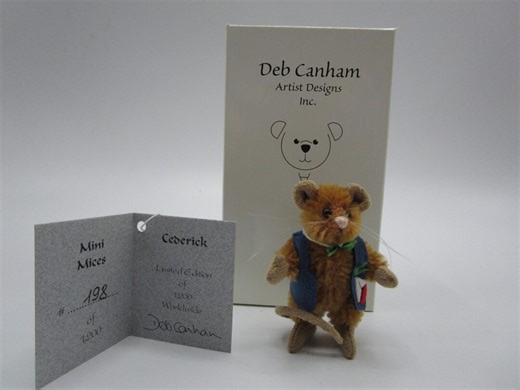 Deb Canham Cederick Mini Mohair Bear Collectible in Original Box With Product Tag Gift Condition - Etsy