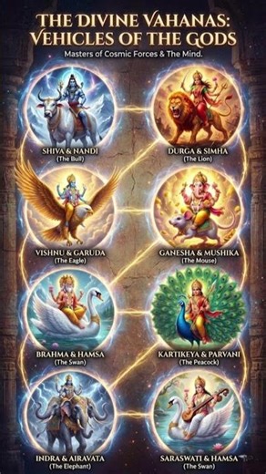 The Divine Vahanas: Why Do Gods Ride Animals? #mythology #sanatandharma #hinduism #shorts