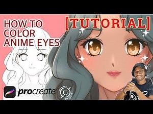 TUTORIAL - How To Color Anime eyes with PROCREATE (Beginner Friendly)